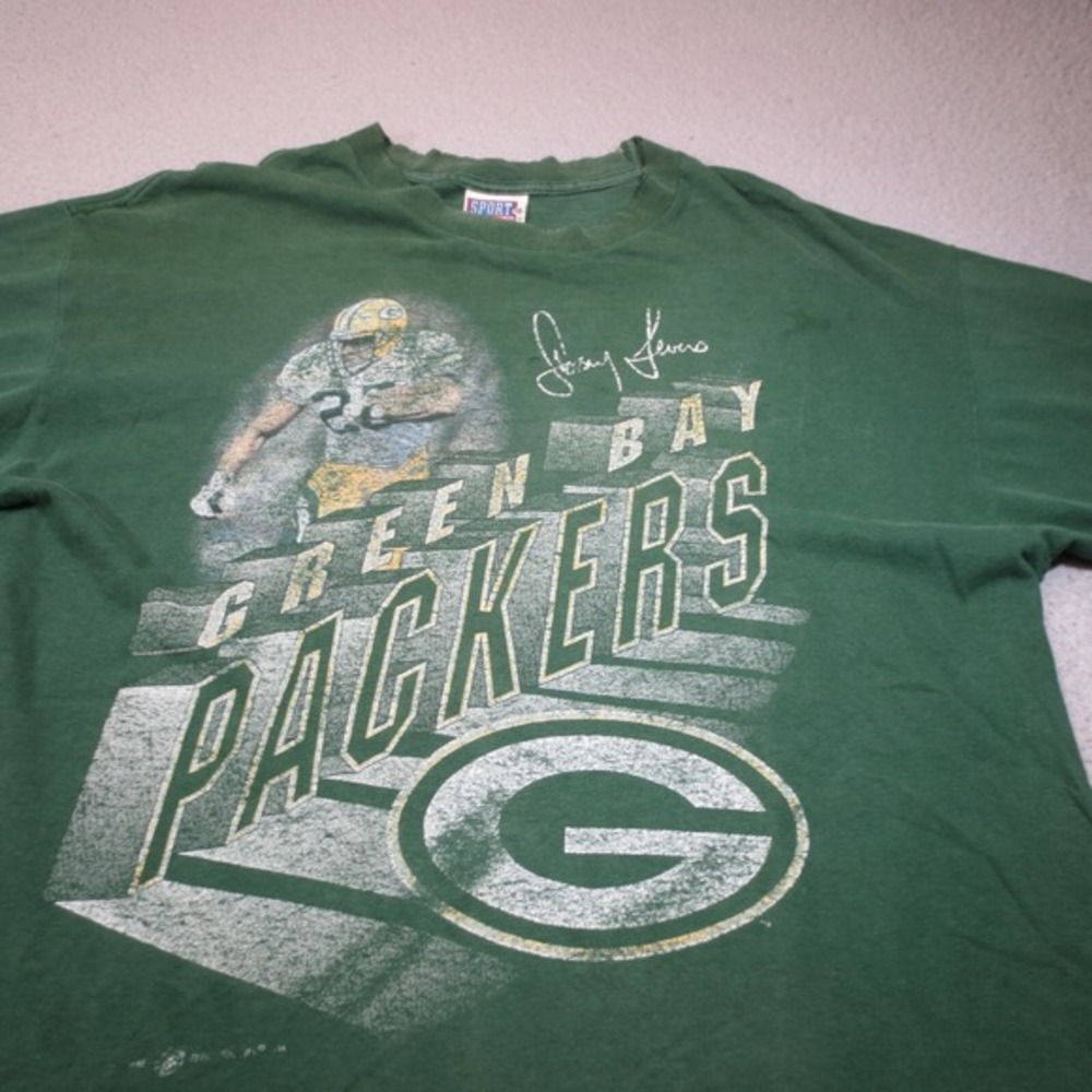 Vintage Green Bay Packers Jerry Kramer Shirt XL Mens XL Football Sport Attck 90s - Picture 4 of 16
